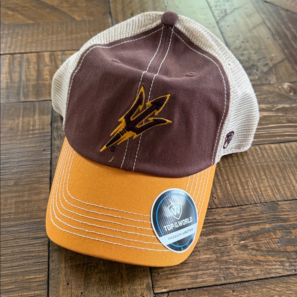 Arizona State University ASU Hat One Size Top Of The World Adjustable- NWT